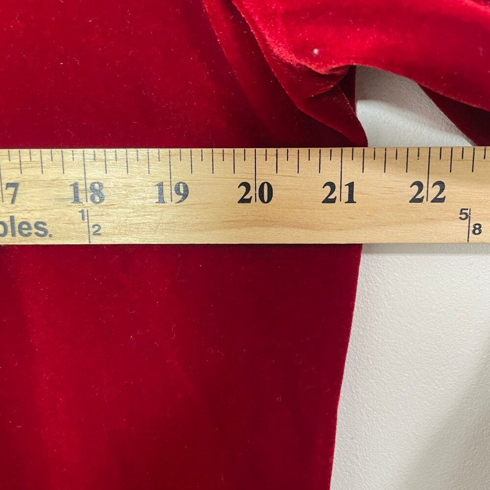 Jones New York Red Velvet Jeweled Rhinestones Buttons Shirt XL Holiday - Picture 10 of 15